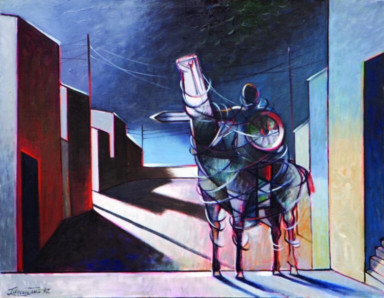 “Horseman, night”, 1992, 70X90cm