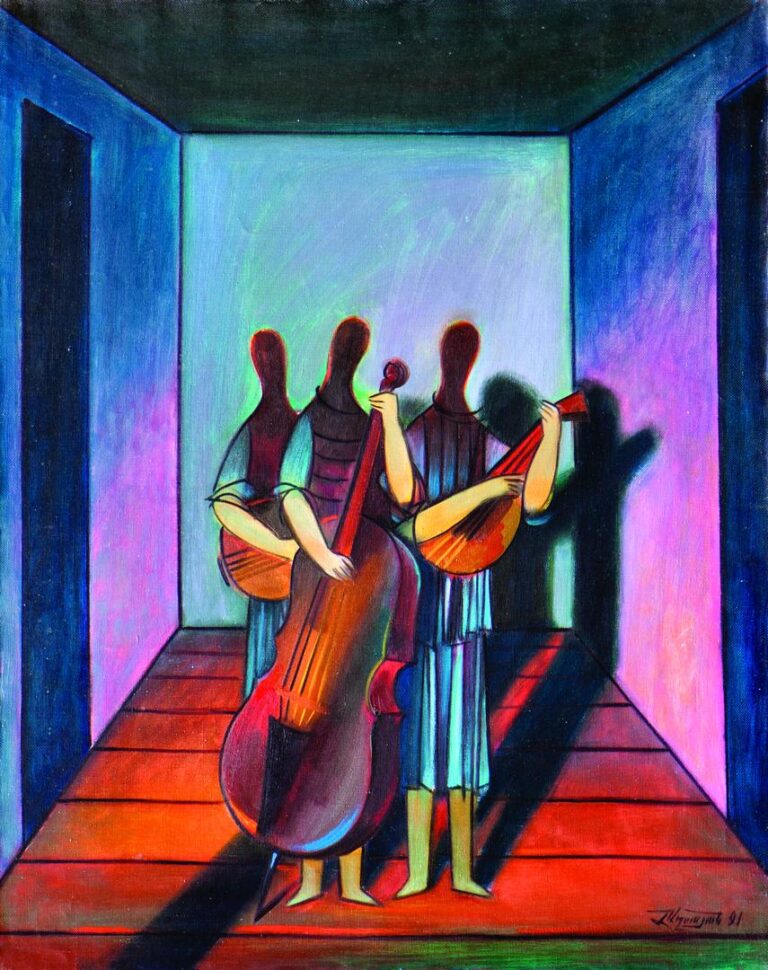 “Three musicians” 1991, 100X80cm