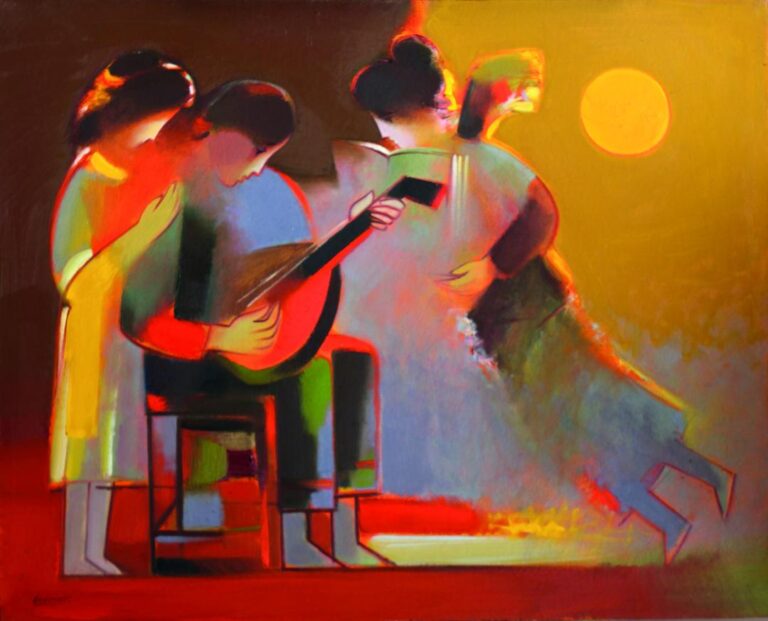 “Sunset”, 80X100cm, oil on canvas, 2001